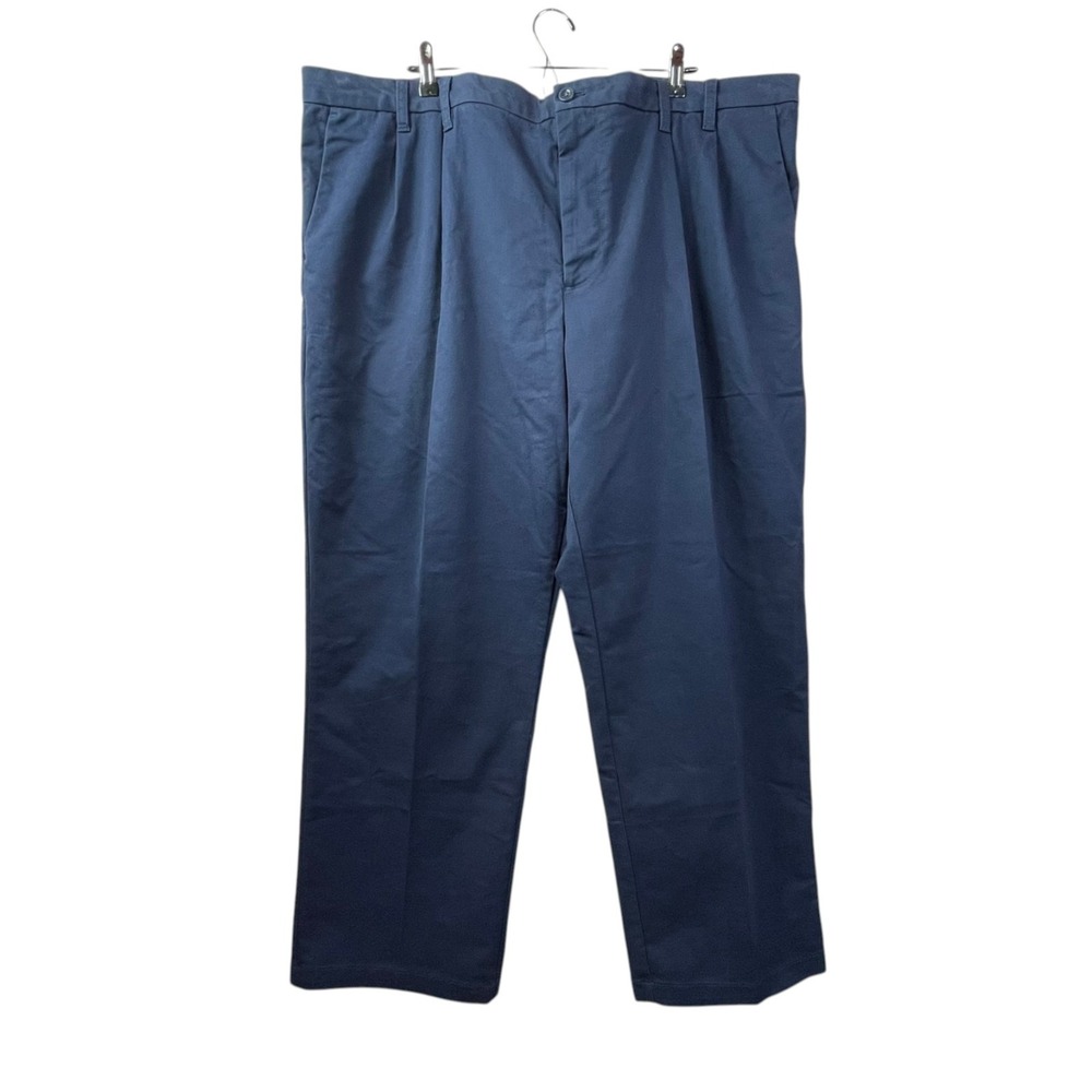 Izod Performance Plus Stretch Pants Mens 48 x 32 Big Tall Blue Wicking